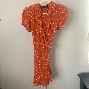 RÉALISATION PAR wrap polka dot dress size Medium.